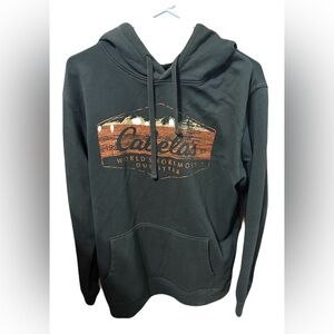 Cabela's Dark Green Hoodie with Orange Graphic